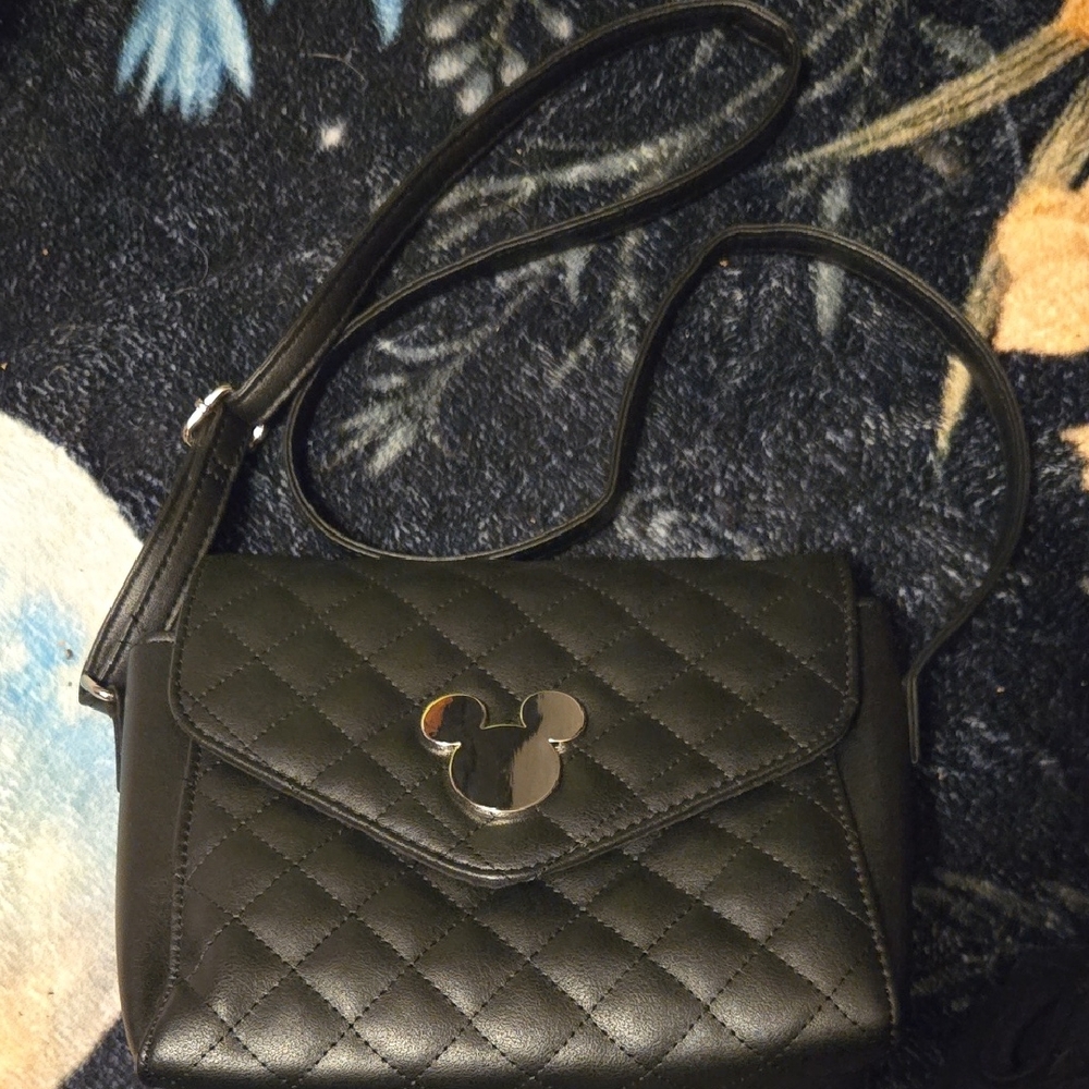 Black Quilted Crossbody Bag